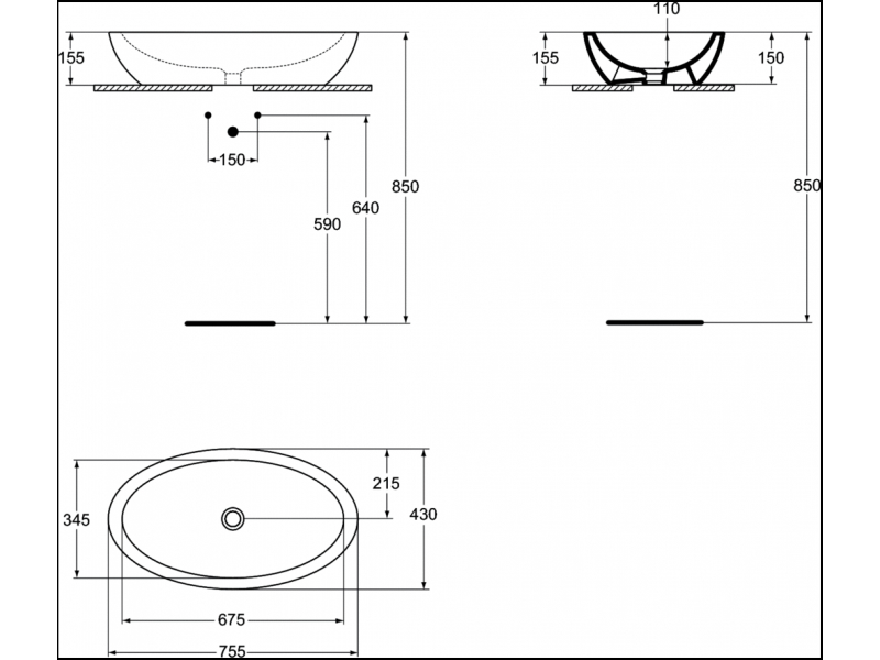 Купить Раковина Ideal Standard Strada K078501 75 см