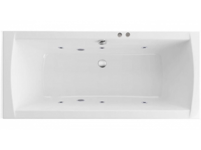 Ванна гидромассажная Excellent Aquaria Lux 180 x 80 см, SOFT, хром, каркас в подарок