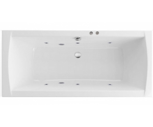 Ванна гидромассажная Excellent Aquaria Lux 180 x 80 см, SOFT, хром, каркас в подарок