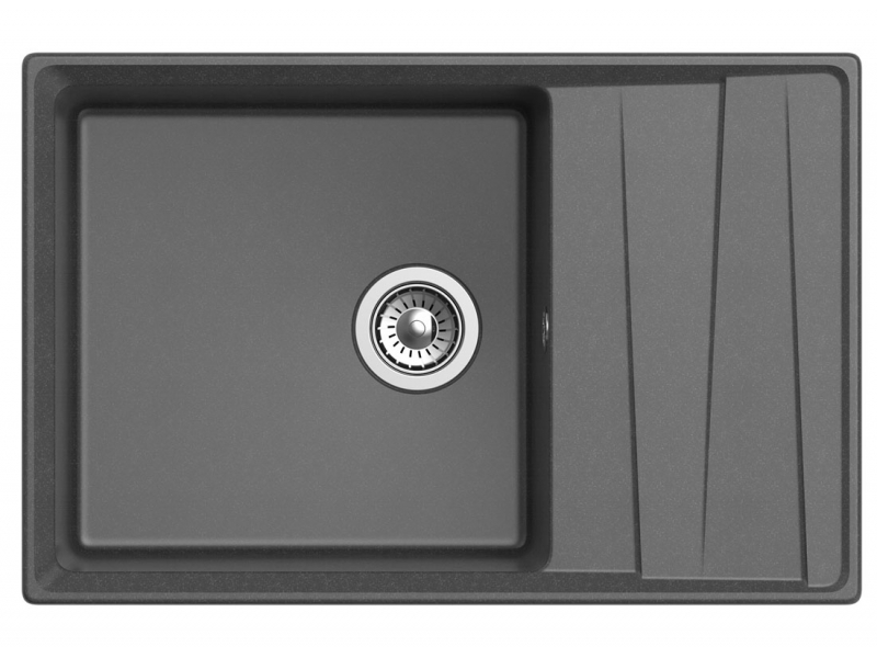 Купить Кухонная мойка GranFest Level GF-LV-760L, 76х50 см, графит