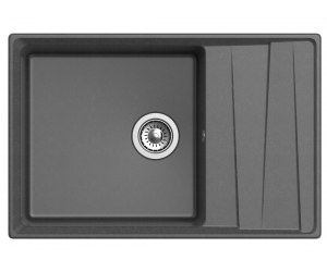 Кухонная мойка GranFest Level GF-LV-760L, 76х50 см, графит