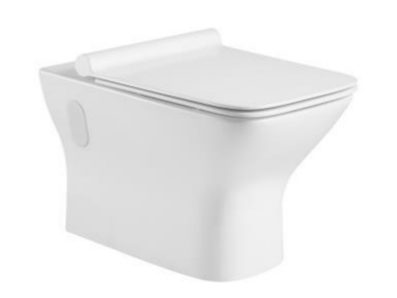 Купить Подвесной унитаз Aquanet Cube-W CL-12248D (210761) безободковый, Rimless, с сиденьем Soft Close, Slimseat