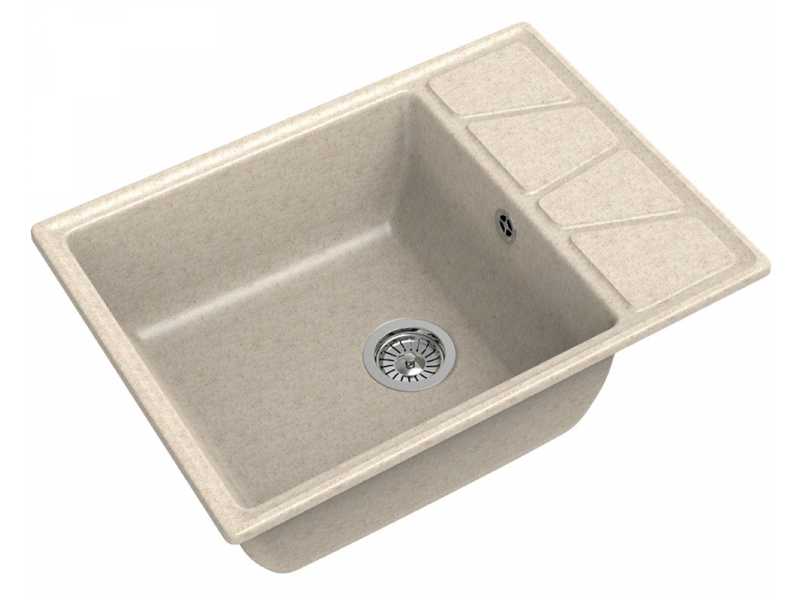 Купить Кухонная мойка GranFest Vertex GF-V-680 L, 68х50 см, бежевая