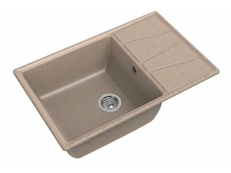 Купить Кухонная мойка GranFest Vertex GF-V-780 L, 78х50 см, песочная