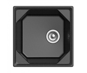 Кухонная мойка GranFest Unique GF-U-500, 50х50 см, черная