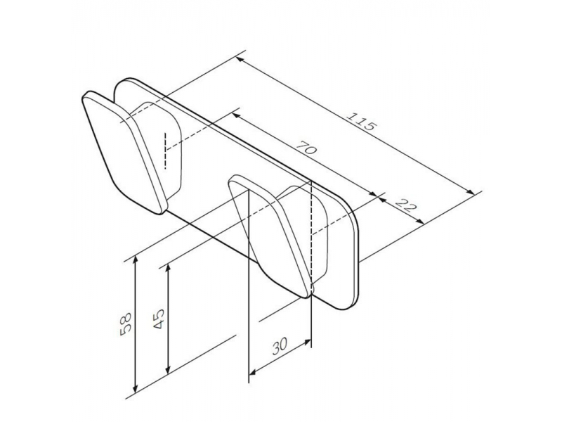 Купить Двойной крючок для полотенец Am.Pm Inspire 2.0 A50A35600