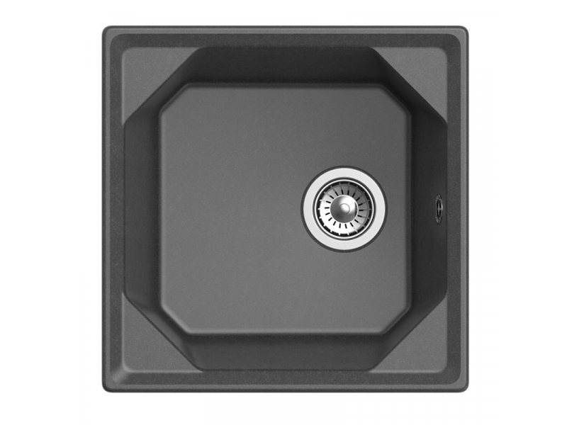 Купить Кухонная мойка GranFest Unique GF-U-500, 50х50 см, графит