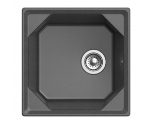 Кухонная мойка GranFest Unique GF-U-500, 50х50 см, графит