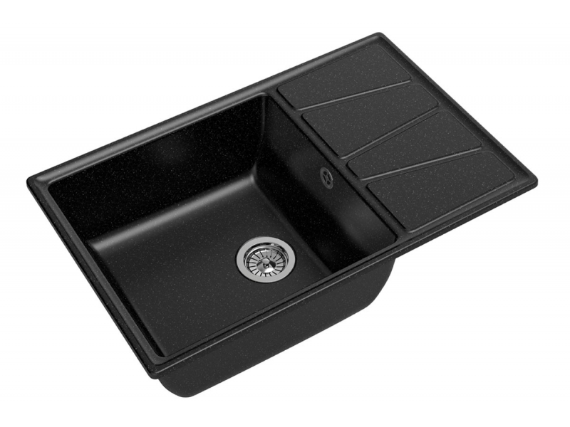 Купить Кухонная мойка GranFest Vertex GF-V-780 L, 78х50 см, черная