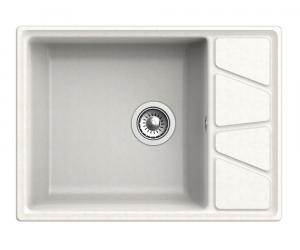 Кухонная мойка GranFest Vertex GF-V-680 L, 68х50 см, белая
