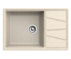 Кухонная мойка GranFest Vertex GF-V-780 L, 78х50 см, бежевая