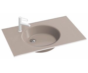 Стеклянная раковина Jacob Delafon Odeon Rive Gauche EB2562-DE3, 80 см, бронза, матовая