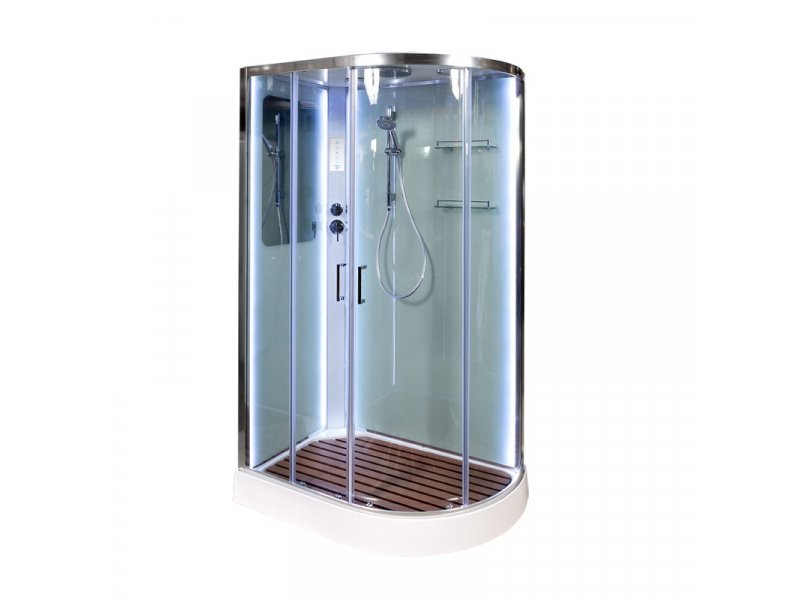 Купить Душевая кабина Deto A 102 L/R 120 x 80 см, с крышей, Led с кнопкой