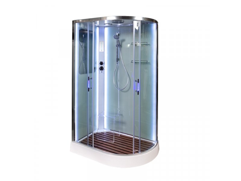 Купить Душевая кабина Deto A 102 L/R 120 x 80 см, с крышей, Led с кнопкой
