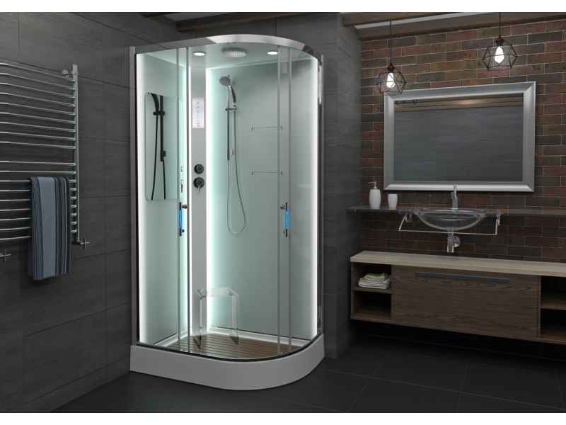 Купить Душевая кабина Deto A 102 L/R 120 x 80 см, с крышей, Led с кнопкой