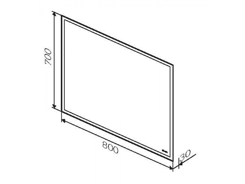 Купить Зеркало Am.Pm Gem 80 см с LED-подсветкой по периметру, M91AMOX0801WG