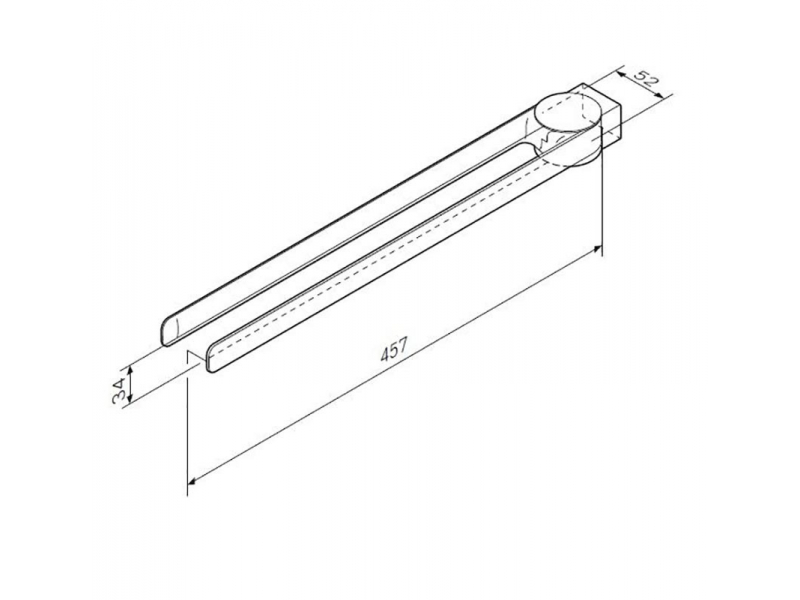 Купить Полотенцедержатель Am.Pm Inspire 2.0, 40 см, хром, A50A32600