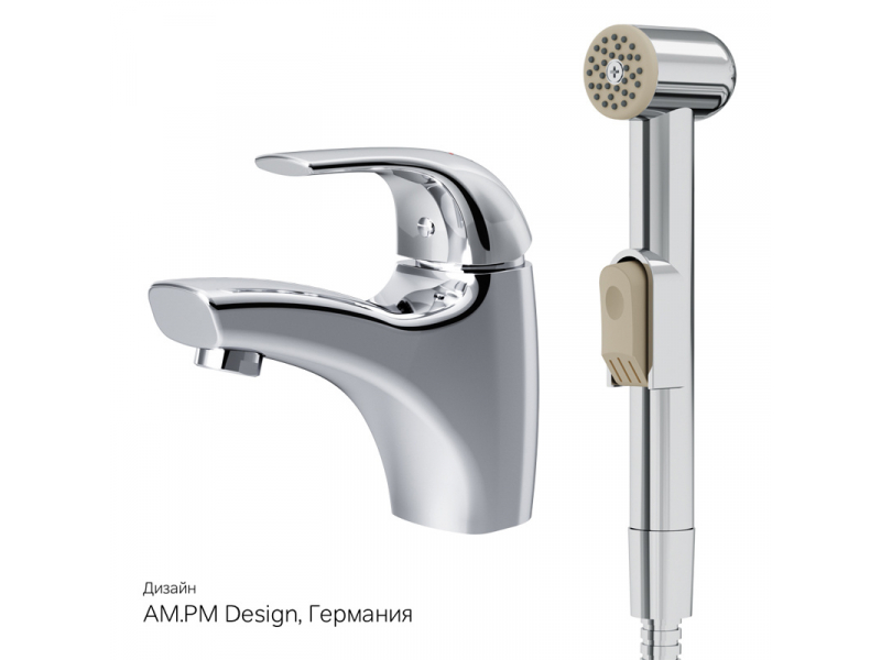 Купить Смеситель AM.PM Pride F7P03032 для раковины, с гигиеническим душем