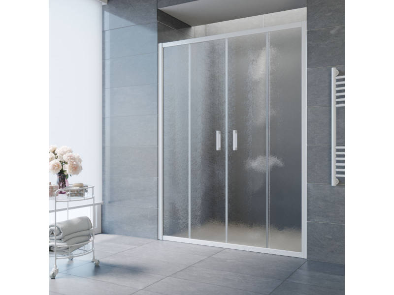 Купить Душевая дверь Vegas Glass Z2P 170см Glass, раздвижная, двухстворчатая, с двумя неподвижными сегментами, 170*190 см