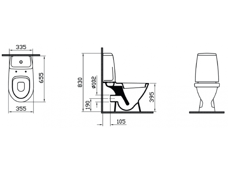 Купить Напольный унитаз Vitra Grand, крышка микролифт, 9763B003-7200