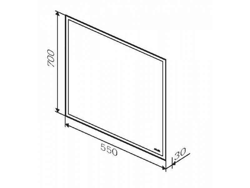 Купить Зеркало Am.Pm Gem 55 см с LED-подсветкой по периметру, M91AMOX0551WG
