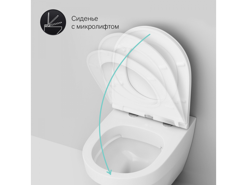 Купить Подвесной унитаз Am.Pm Inspire C501700WH безободковый (FlashClean)