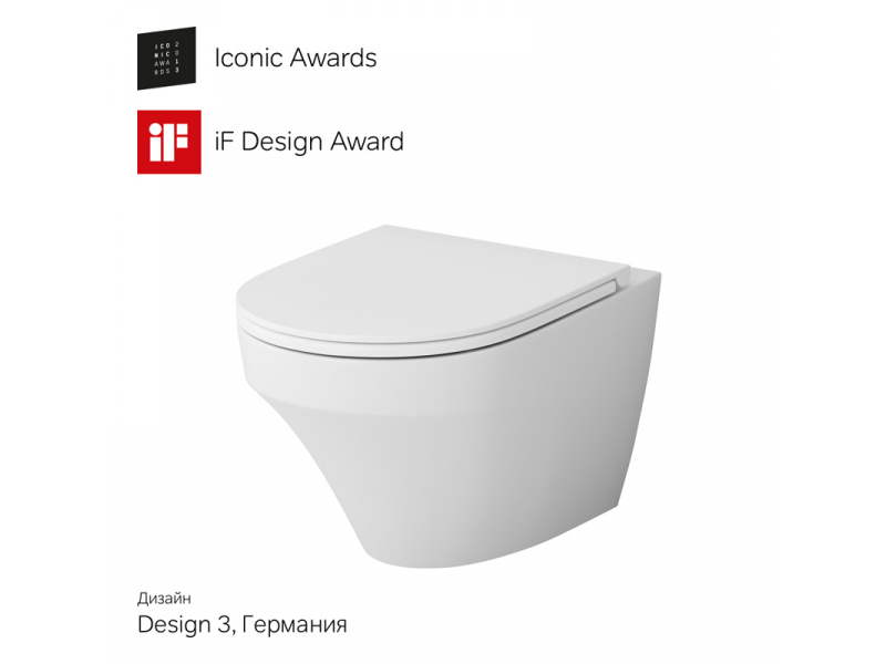 Купить Подвесной унитаз Am.Pm Inspire C501700WH безободковый (FlashClean)