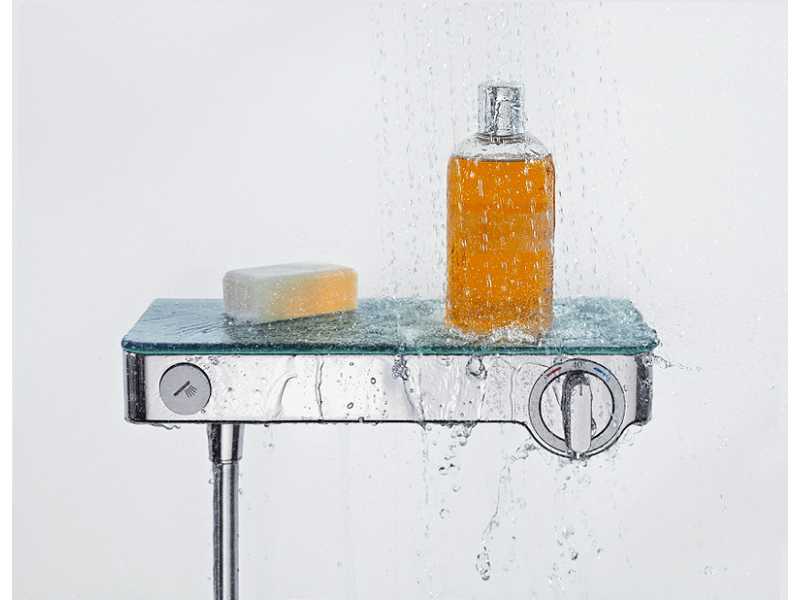 Купить Смеситель Hansgrohe Ecostat Select 13171000 для душа с подключением шланга, термостатический, хром, 30 см (нарушена упаковка)