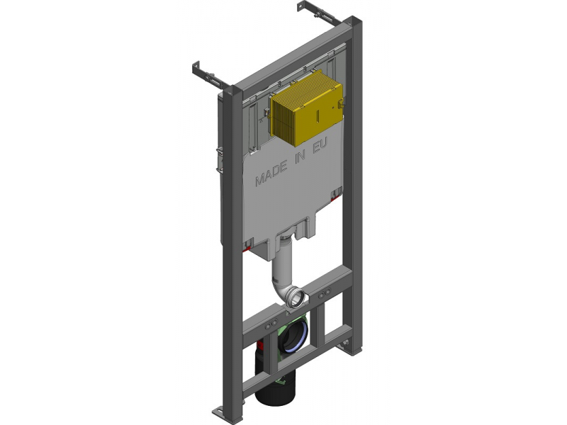 Купить Инсталляция Jacob Delafon E21747RU-00 с безободковым унитазом Struktura compact EDF102, сиденье микролифт, клавиша белая (E29025+E4316+EDF102+E70025)