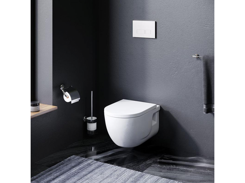 Купить Подвесной унитаз Am.Pm Like FlashClean, безободковый, крышка микролифт, C801701SC