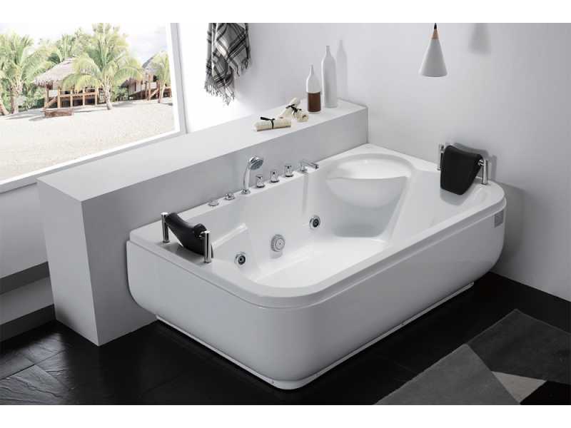 Купить Ванна гидромассажная акриловая Gemy G9085 B L/R 180 х 116 x 69 см, встраиваемая, белая, левая/правая