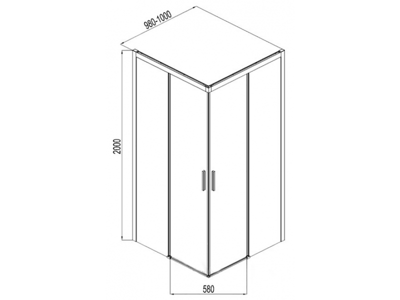 Купить Душевой уголок Aquanet Pleasure AE60-S-100x100U-BT 100x100, прозрачное стекло