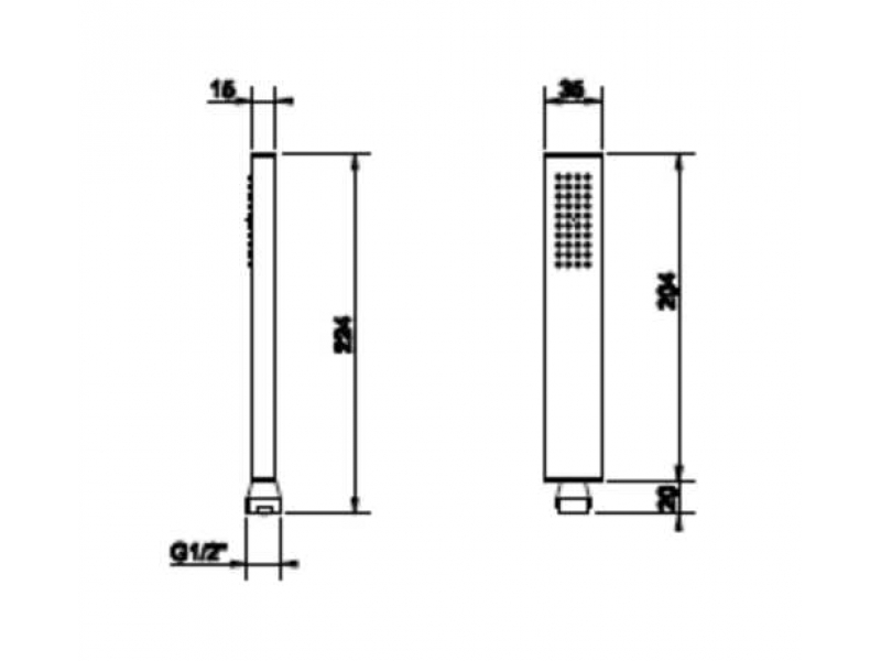 Купить Ручной душ Gessi Rettangolo 20154/031