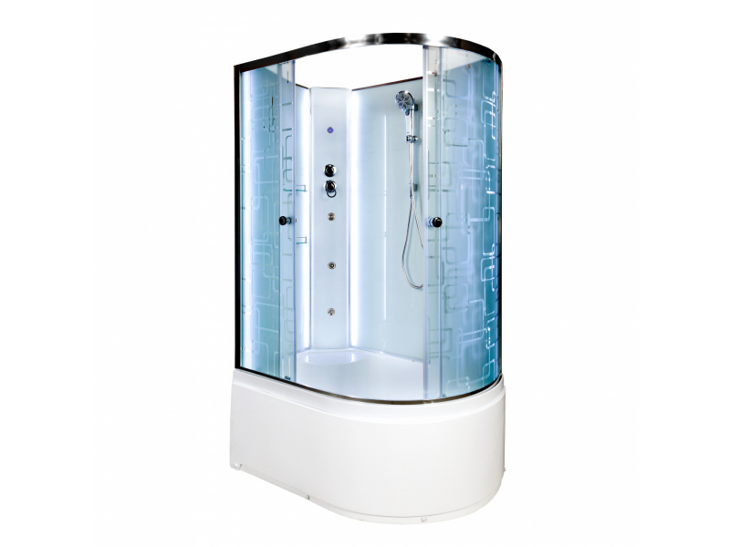 Купить Душевая кабина Deto Em EM4512 L/R N LED гм 120 x 80 см, без крыши, с Led подсветкой, с гидромассажем