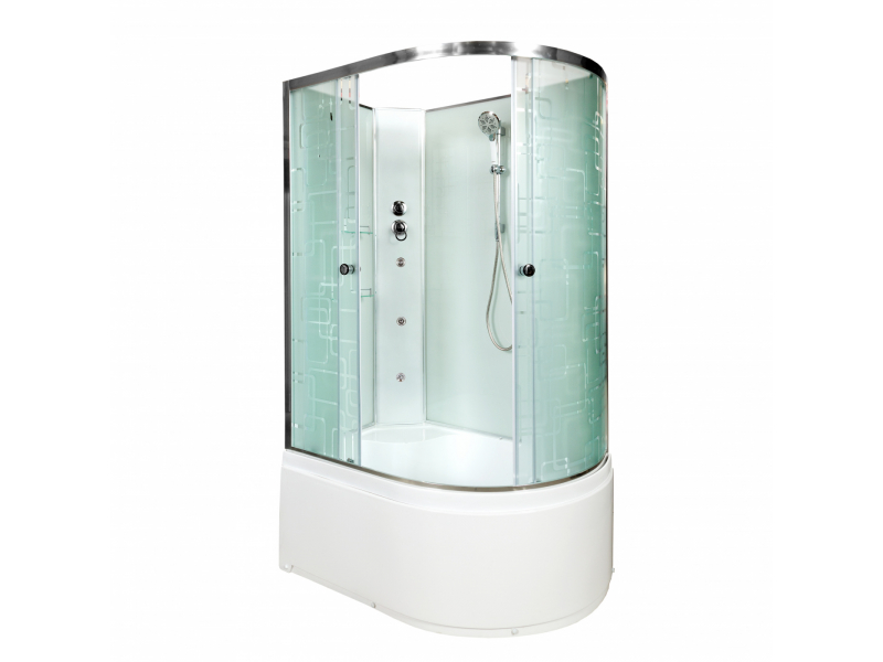 Купить Душевая кабина Deto Em EM4512 L/R N гм, 120 x 80 см, без крыши, с гидромассажем