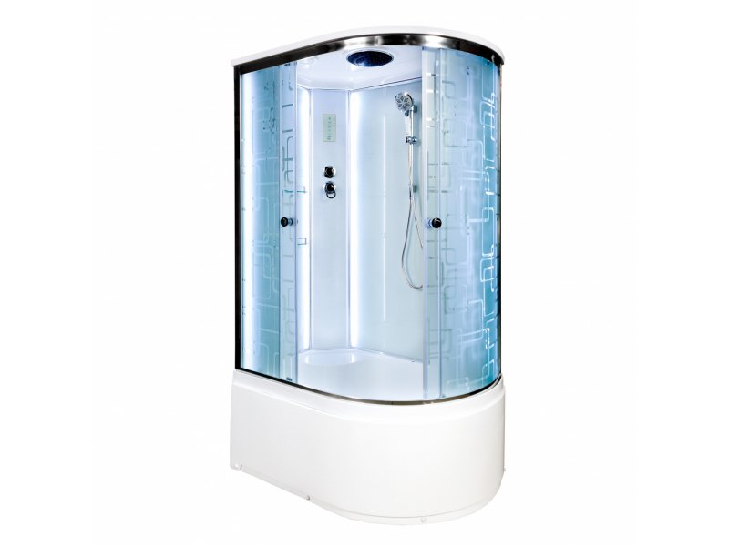 Купить Душевая кабина Deto Em EM4512 L/R LED 120 x 80 см, с крышей, с Led подсветкой
