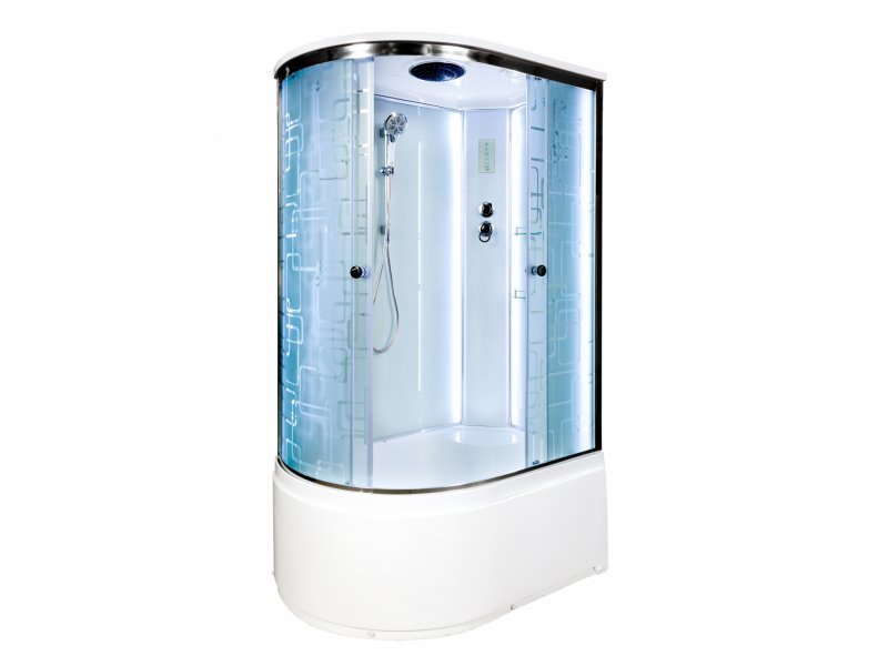 Купить Душевая кабина Deto Em EM4512 L/R LED 120 x 80 см, с крышей, с Led подсветкой