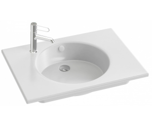 Раковина из огнеупорной керамики Jacob Delafon Odeon Rive Gauche EXAX112-Z-00, 70 см, белая