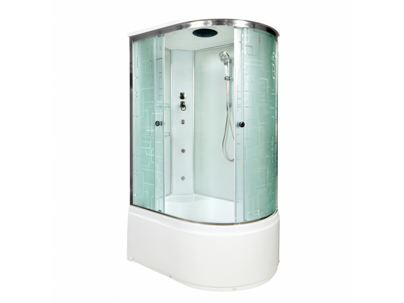 Купить Душевая кабина Deto Em EM4512 L/R гм, 120 x 80 см, с крышей, с гидромассажем