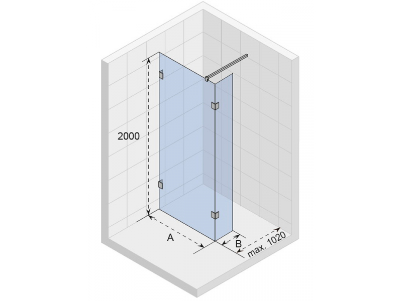 Купить Душевой уголок Riho SZ Scandic NXT X402, 107x29,2x200 см, цвет профиля черный, стекло прозрачное, GX00762B0