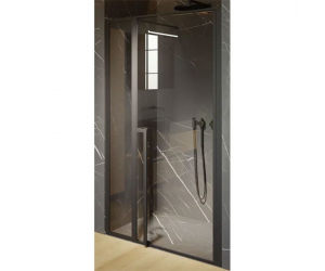 Душевая дверь в нишу Riho Lucid GD104 XL GD112B000 цвет профиля - черный, 120 x 200 см