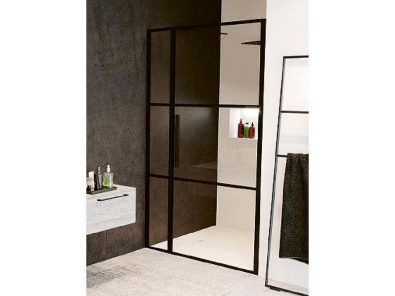 Купить Душевая дверь в нишу Riho Grid XL GB104, GB1130000, 130 х 200 см с фиксированной частью 30 см