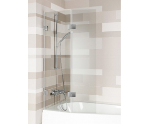 Шторка для ванны Riho VZ Scandic NXT X500 Delta 150/160, 81,5x150 см, цвет профиля хром, стекло прозрачное, левая/правая