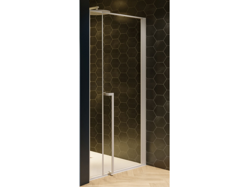 Купить Дверь распашная Riho Lucid GD104 GD112W000 120 x 200 см, стекло прозрачное, профиль белый матовый