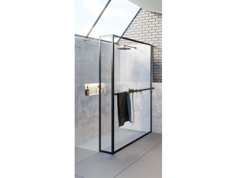 Купить Душевой уголок Riho Lucid GD402 GD412B030 120 x 200 см, стекло прозрачное, профиль черный матовый
