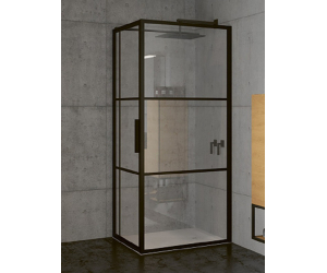 Душевой уголок Riho Grid XL GB203, GB2130080, 130 х 80 х 200 см, стекло прозрачное, профиль черный с панелью 30 см