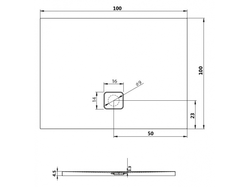 Купить Душевой поддон Riho Basel 430 100 x 100 см DC341700000000S акриловый, квадратный, цвет черный матовый