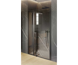 Дверь распашная Riho Lucid GD104 GD111B000 110 x 200 см, стекло прозрачное, профиль черный матовый