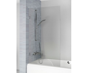 Шторка для ванны Riho VZ Scandic NXT X108, 95x150 см, цвет профиля черный, стекло прозрачное, левая/правая