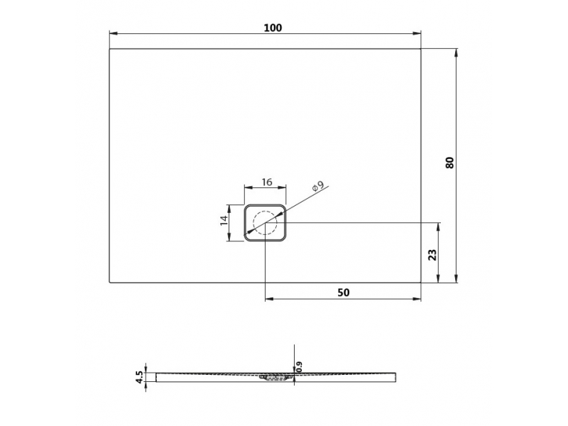 Купить Душевой поддон Riho Basel 404 100 x 80 см DC141700000000S акриловый, прямоугольный, цвет черный матовый